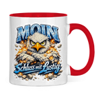 Keramik-Tasse zweifarbig   MOIN Schluss mit lustig #567