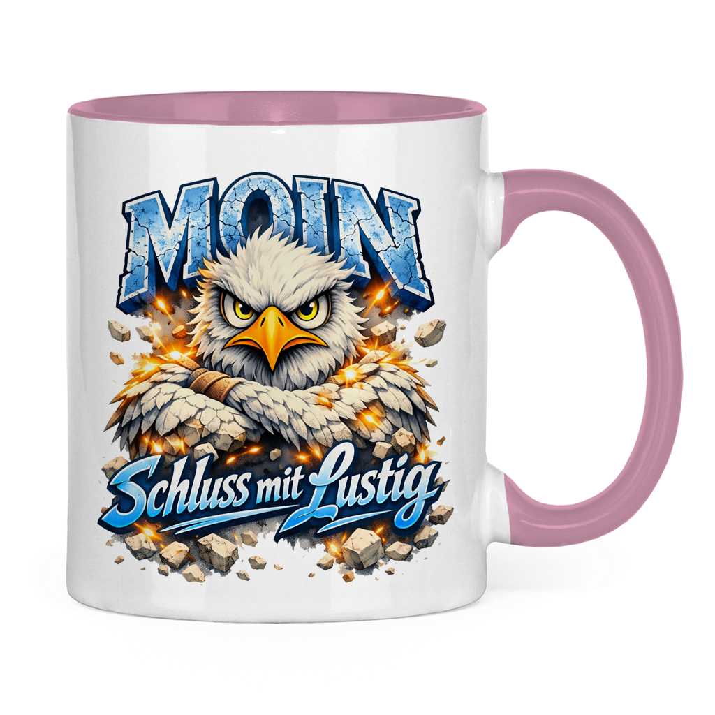 Keramik-Tasse zweifarbig   MOIN Schluss mit lustig #567
