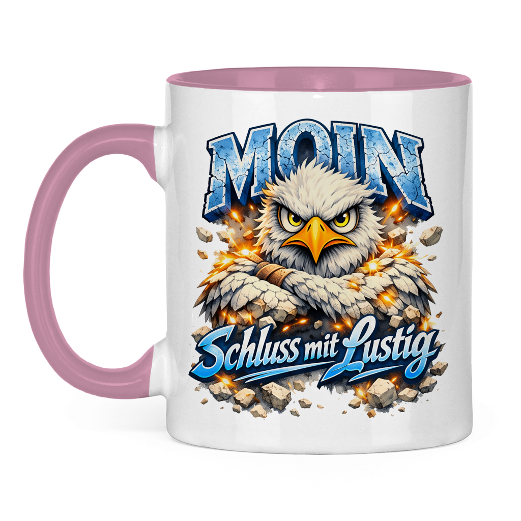 Keramik-Tasse zweifarbig   MOIN Schluss mit lustig #567