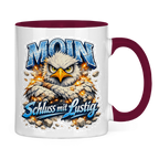Keramik-Tasse zweifarbig   MOIN Schluss mit lustig #567