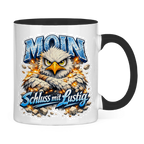 Keramik-Tasse zweifarbig   MOIN Schluss mit lustig #567