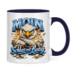 Keramik-Tasse zweifarbig   MOIN Schluss mit lustig #567