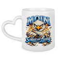 Keramik-Tasse mit Herzhenkel  MOIN Schluss mit lustig #567