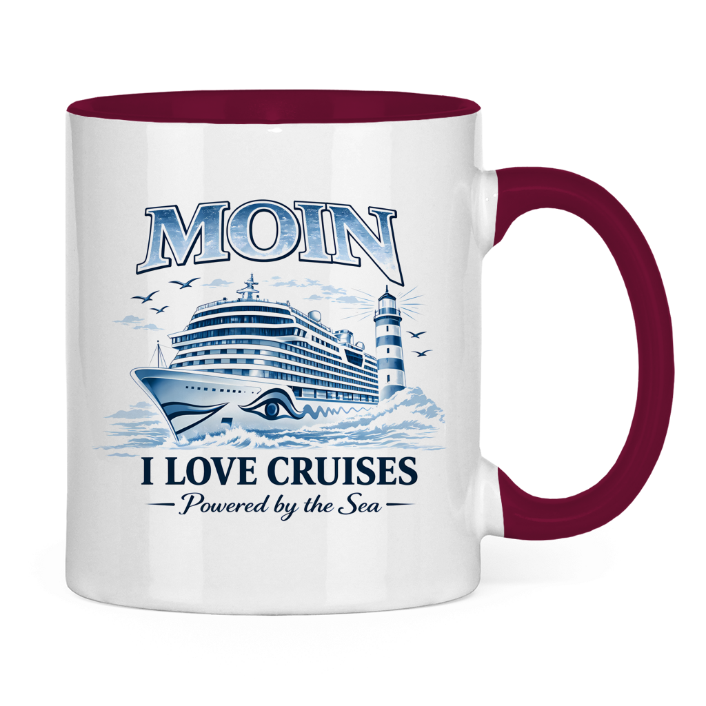 Keramik-Tasse zweifarbig   Kreuzfahrt / Cruise #701