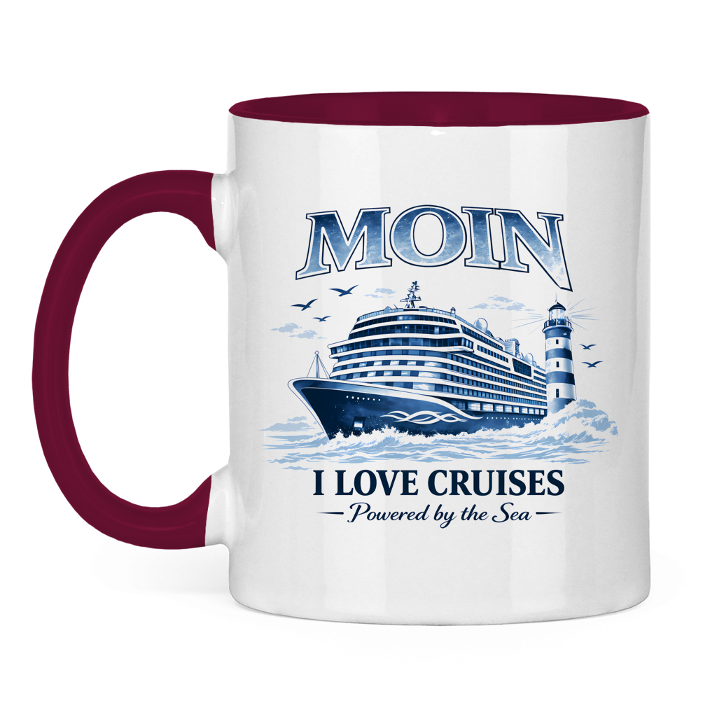 Keramik-Tasse zweifarbig   Kreuzfahrt / Cruise #702