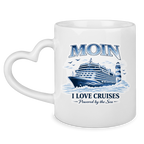 Keramik-Tasse mit Herzhenkel  Kreuzfahrt / Cruise #702