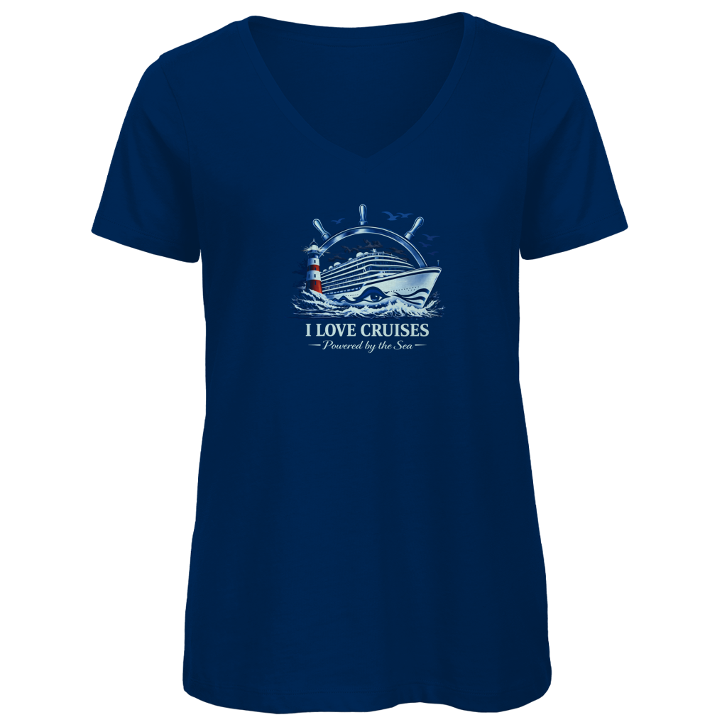 T-Shirt Damen V-Neck  Kreuzfahrt / Cruise #707