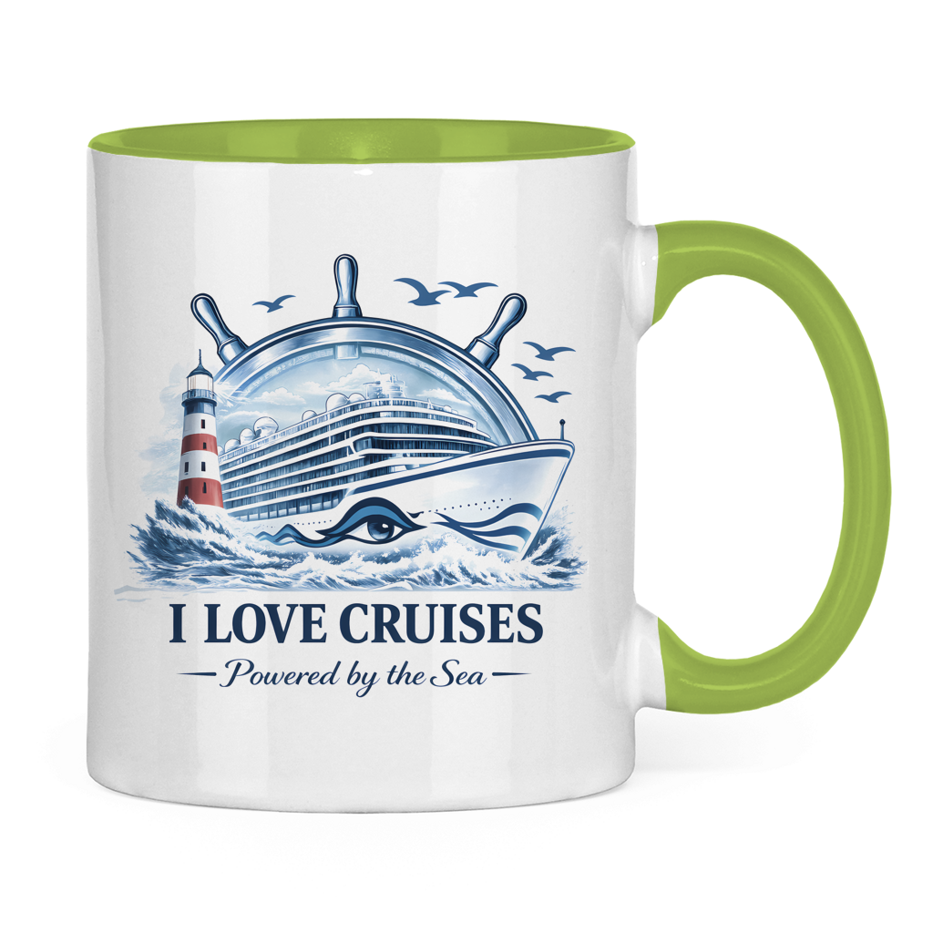 Keramik-Tasse zweifarbig   Kreuzfahrt / Cruise #707