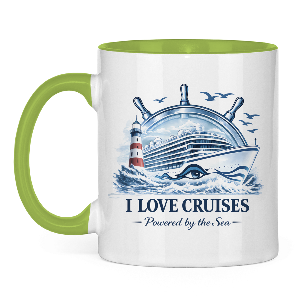Keramik-Tasse zweifarbig   Kreuzfahrt / Cruise #707