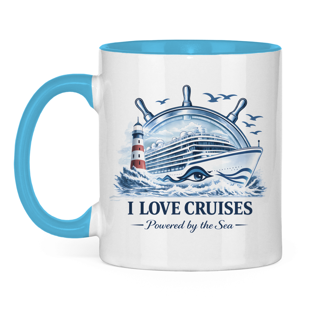 Keramik-Tasse zweifarbig   Kreuzfahrt / Cruise #707