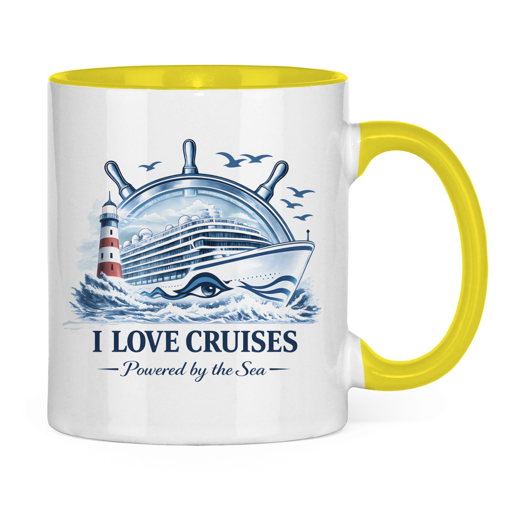 Keramik-Tasse zweifarbig   Kreuzfahrt / Cruise #707