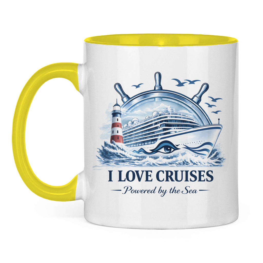 Keramik-Tasse zweifarbig   Kreuzfahrt / Cruise #707