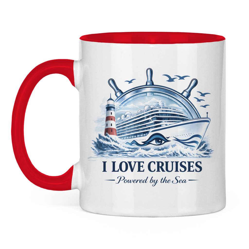 Keramik-Tasse zweifarbig   Kreuzfahrt / Cruise #707