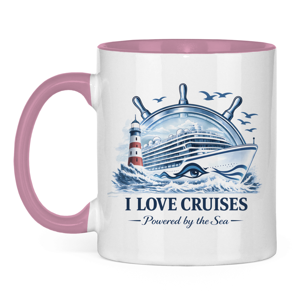 Keramik-Tasse zweifarbig   Kreuzfahrt / Cruise #707