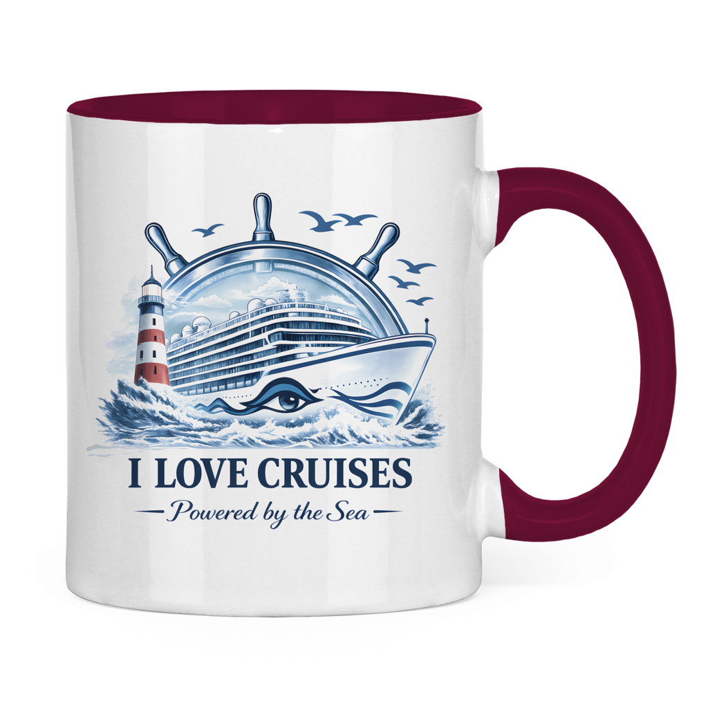 Keramik-Tasse zweifarbig   Kreuzfahrt / Cruise #707