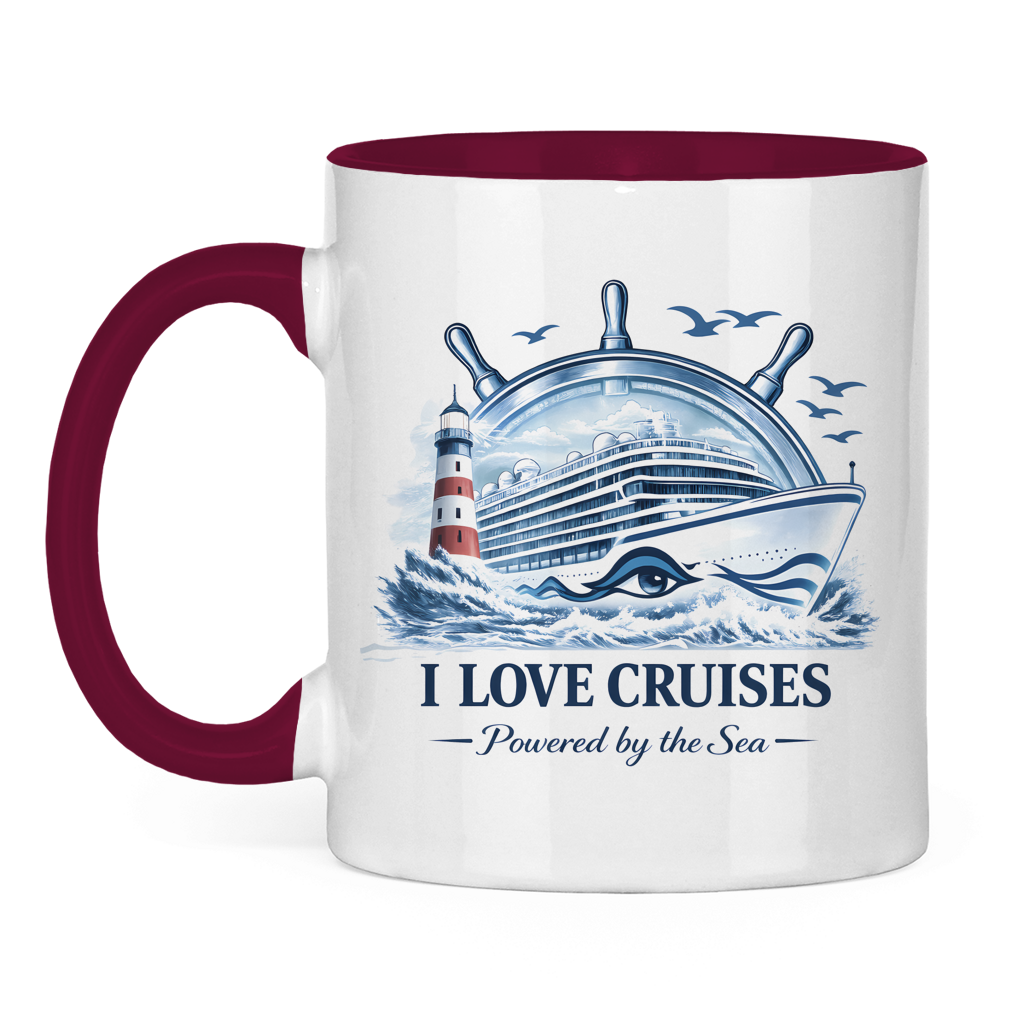 Keramik-Tasse zweifarbig   Kreuzfahrt / Cruise #707