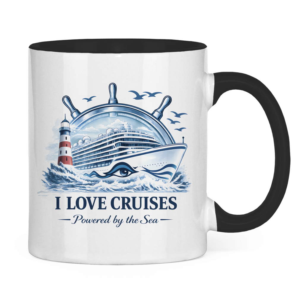 Keramik-Tasse zweifarbig   Kreuzfahrt / Cruise #707