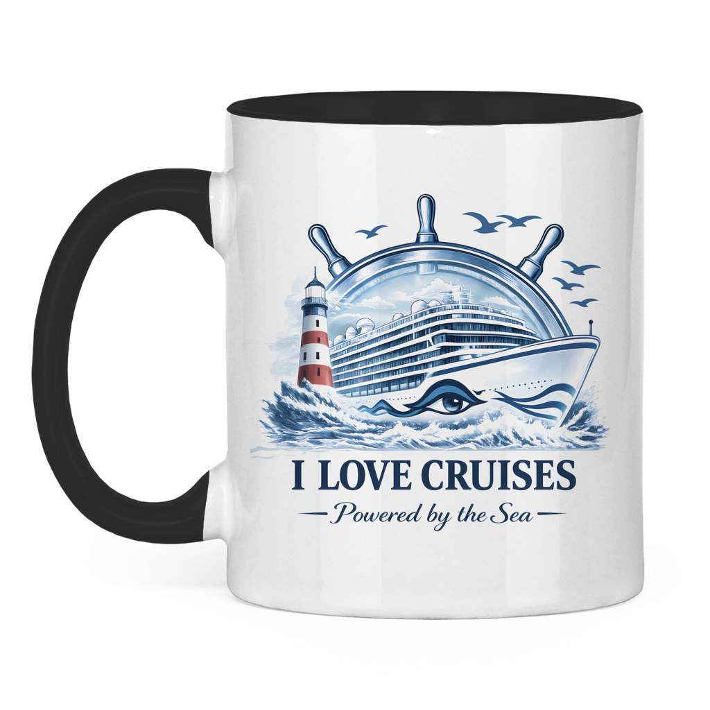 Keramik-Tasse zweifarbig   Kreuzfahrt / Cruise #707