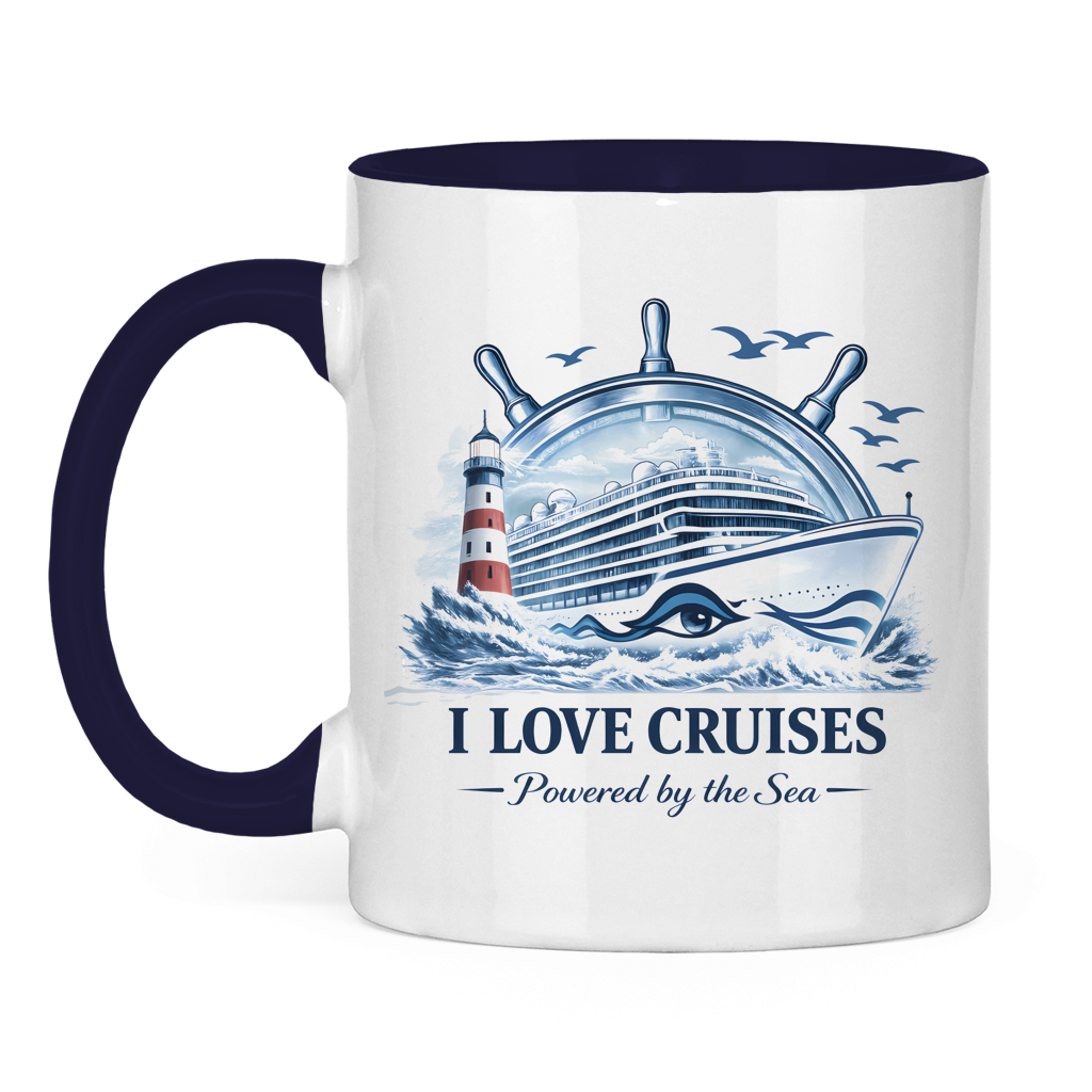 Keramik-Tasse zweifarbig   Kreuzfahrt / Cruise #707