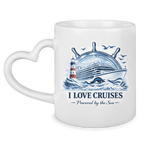Keramik-Tasse mit Herzhenkel  Kreuzfahrt / Cruise #707