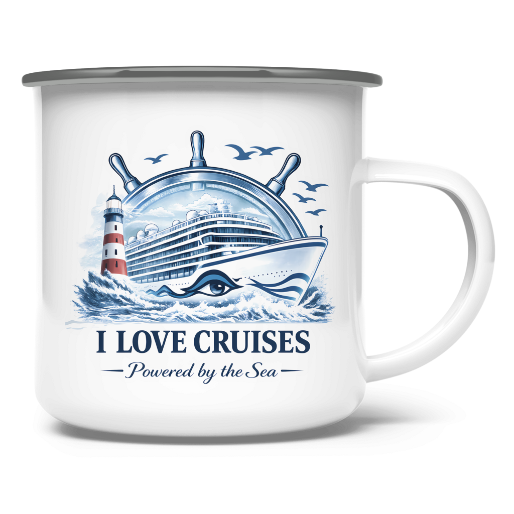 Emaille Tasse  Kreuzfahrt / Cruise #707