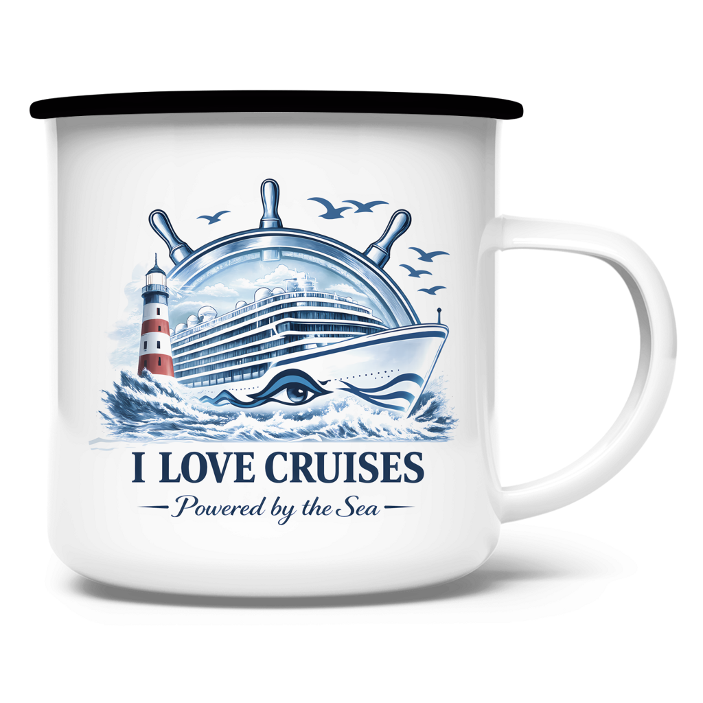 Emaille Tasse  Kreuzfahrt / Cruise #707