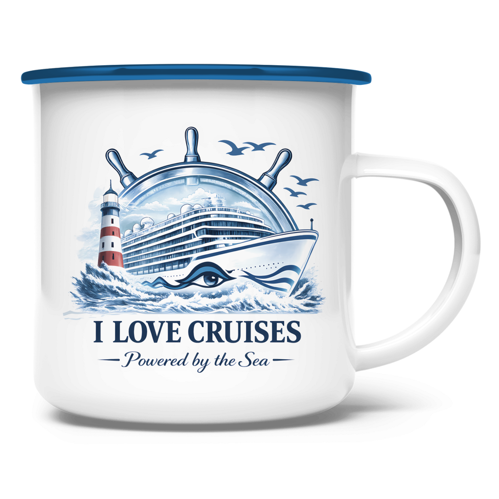 Emaille Tasse  Kreuzfahrt / Cruise #707
