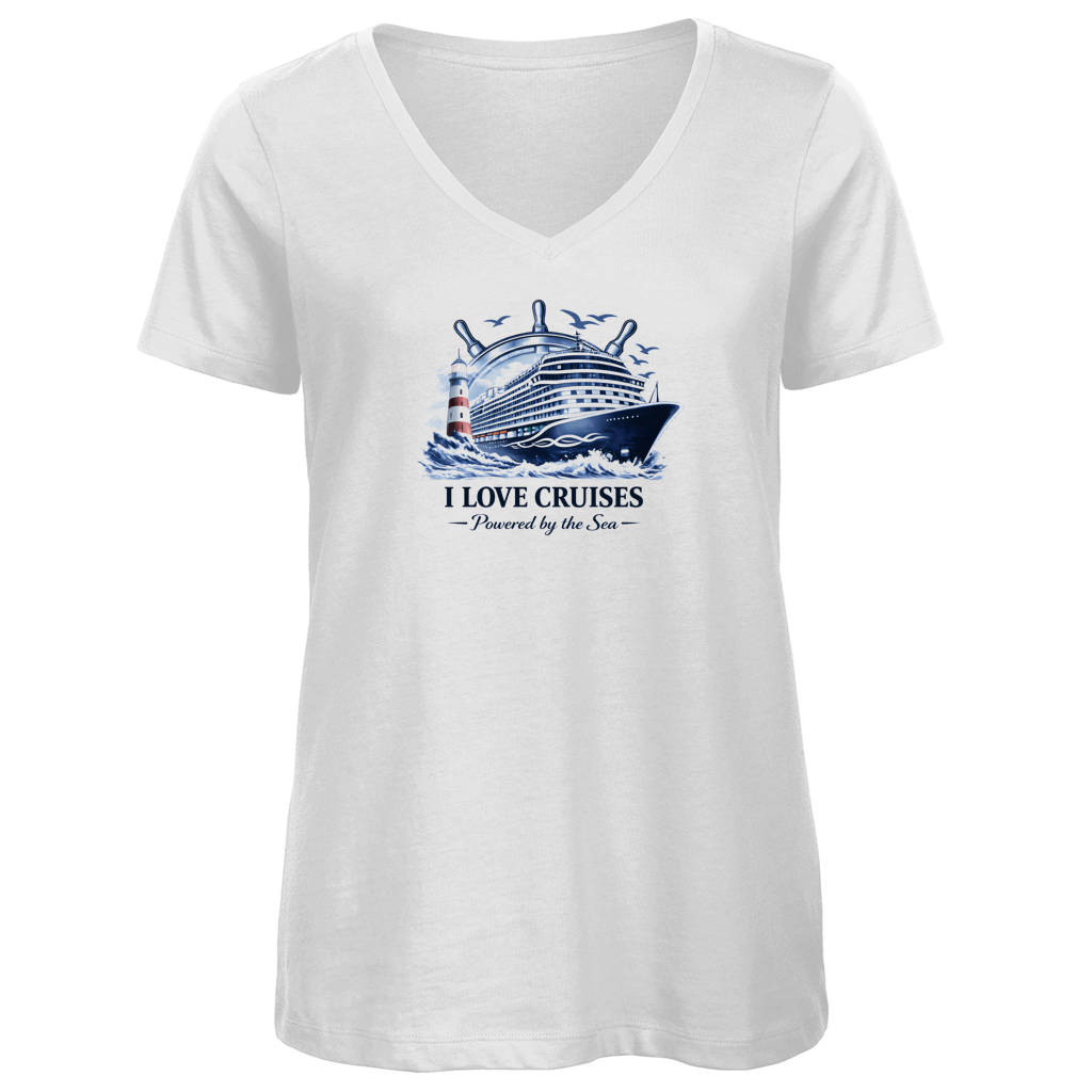 T-Shirt Damen V-Neck  Kreuzfahrt / Cruise #708