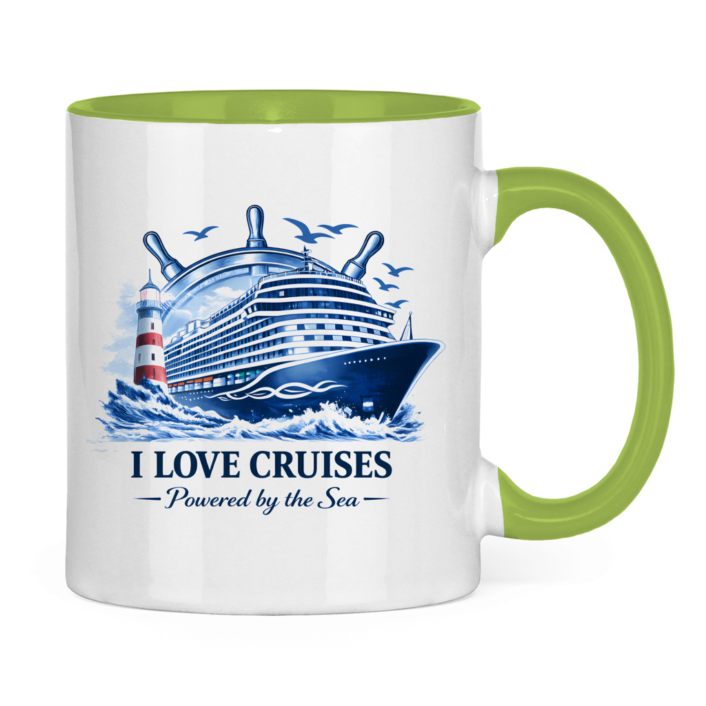 Keramik-Tasse zweifarbig   Kreuzfahrt / Cruise #708