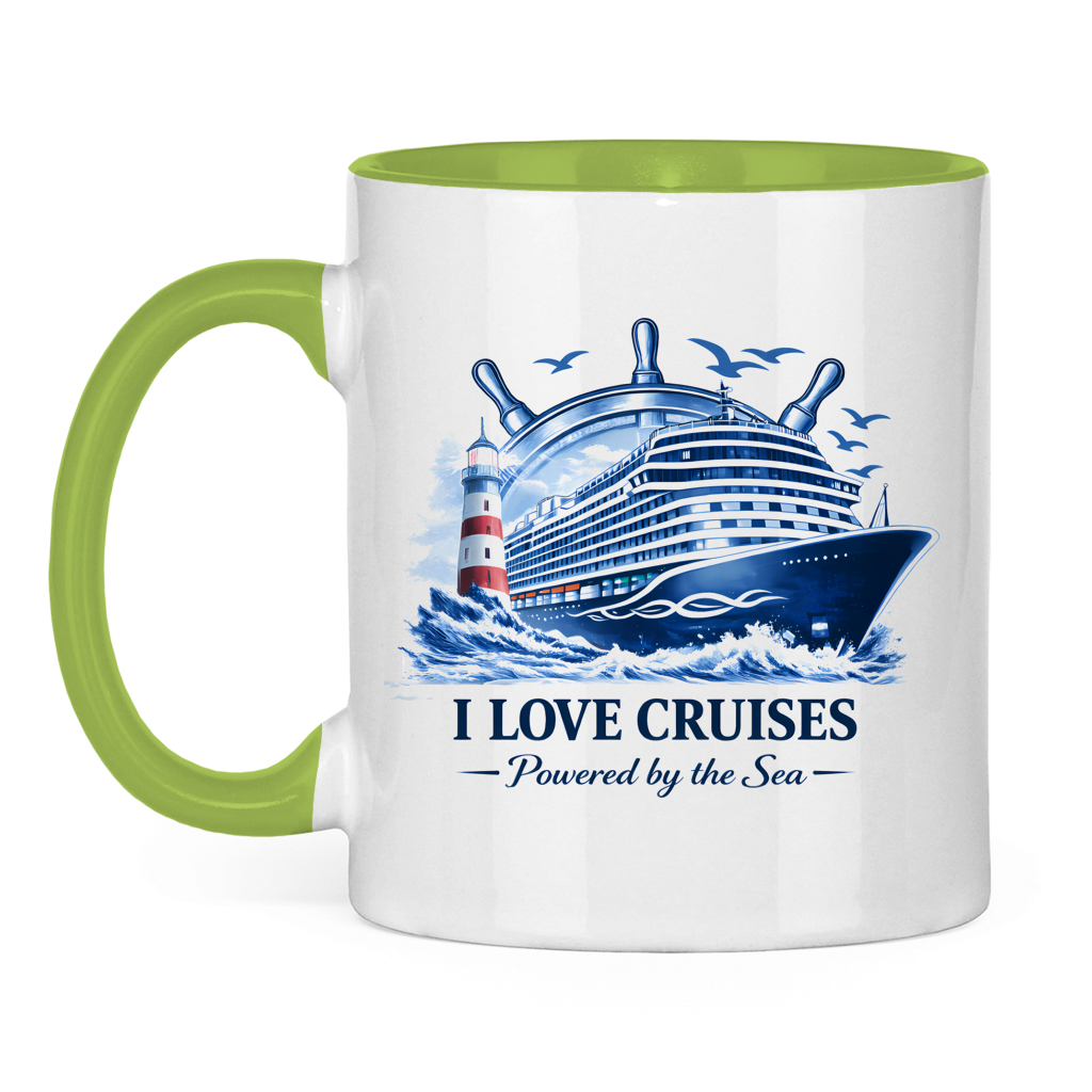 Keramik-Tasse zweifarbig   Kreuzfahrt / Cruise #708