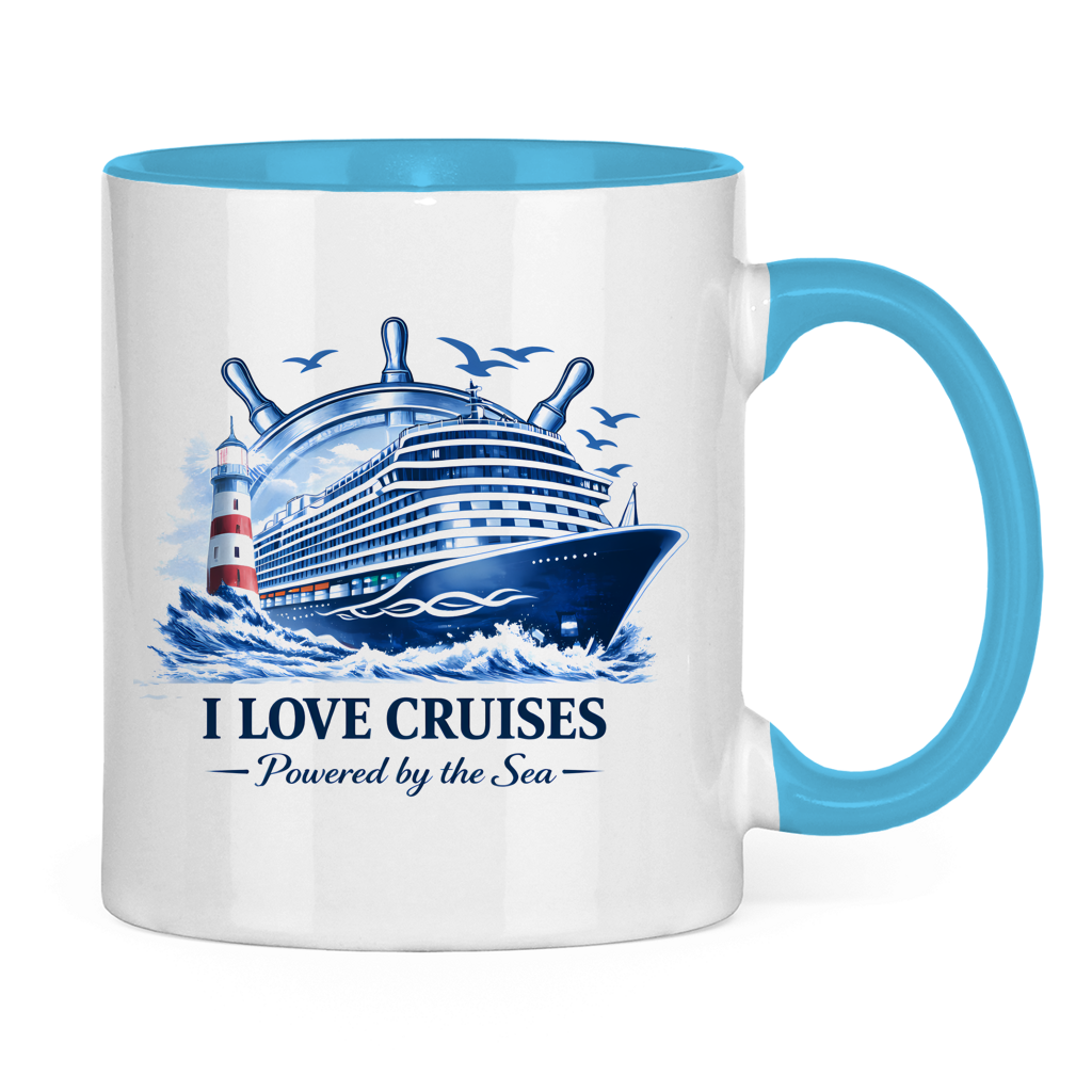 Keramik-Tasse zweifarbig   Kreuzfahrt / Cruise #708