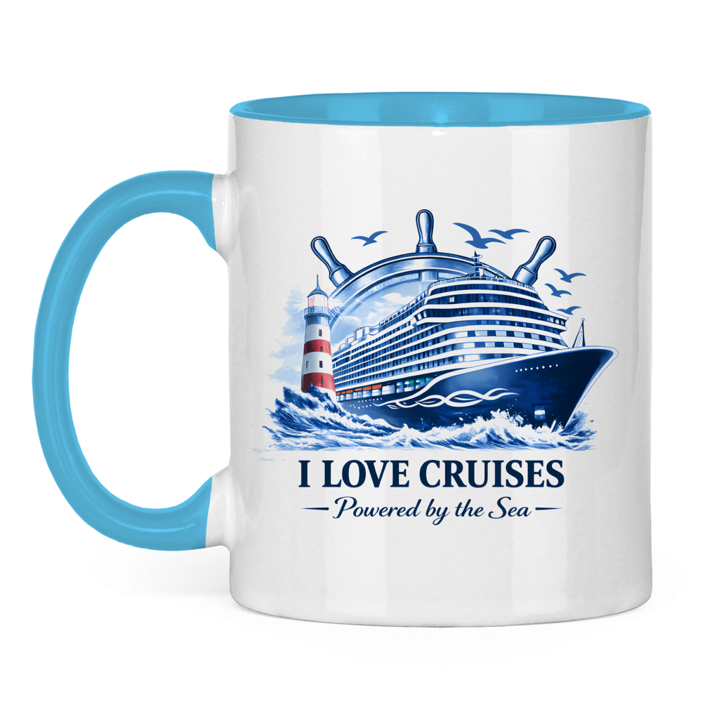 Keramik-Tasse zweifarbig   Kreuzfahrt / Cruise #708