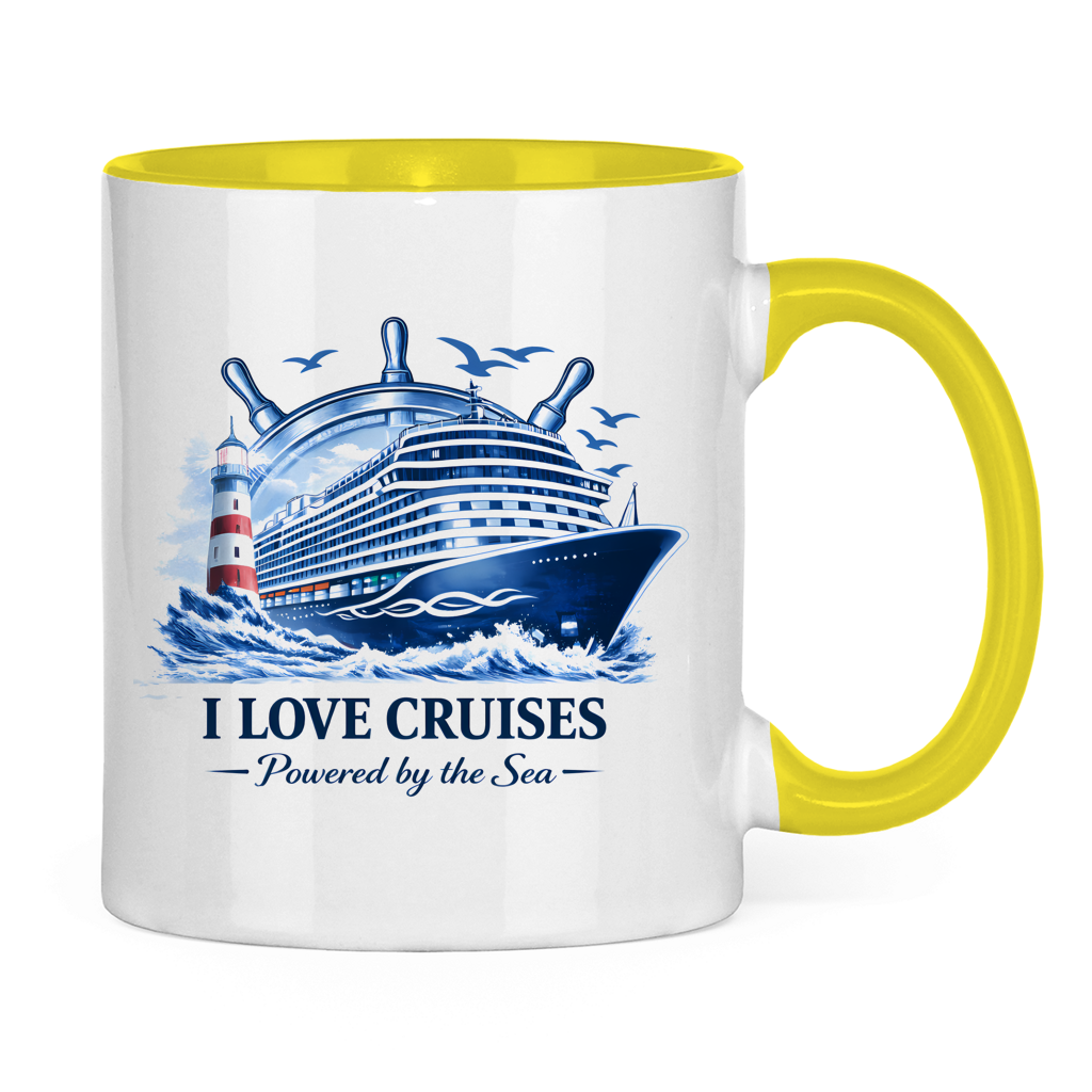 Keramik-Tasse zweifarbig   Kreuzfahrt / Cruise #708