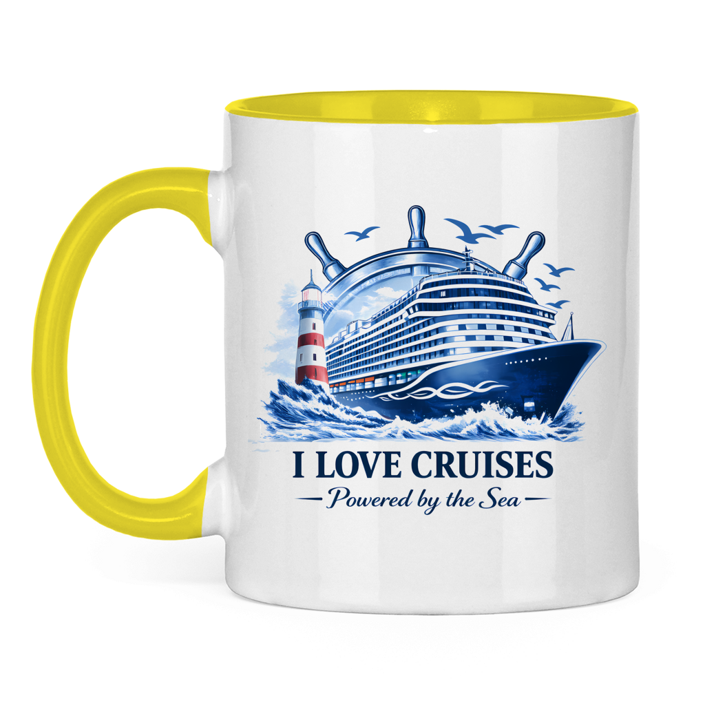 Keramik-Tasse zweifarbig   Kreuzfahrt / Cruise #708