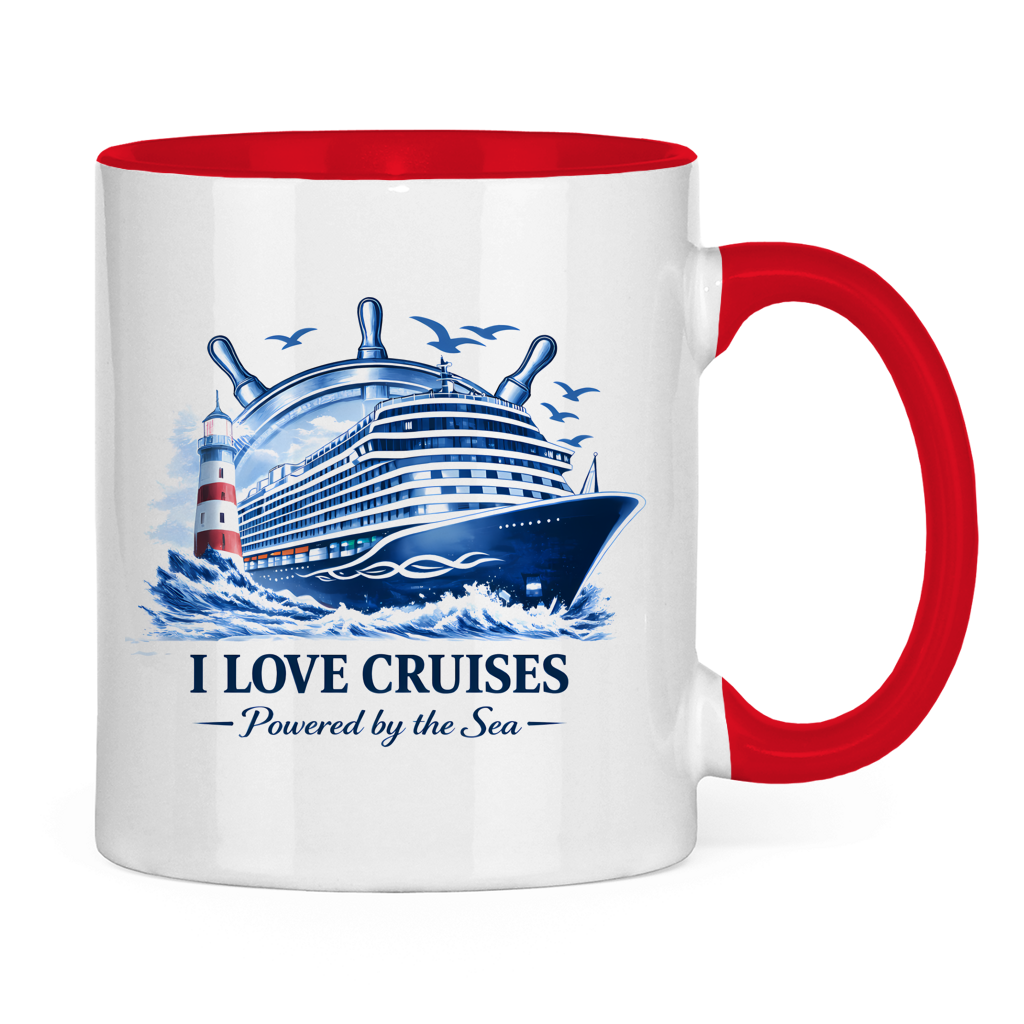 Keramik-Tasse zweifarbig   Kreuzfahrt / Cruise #708