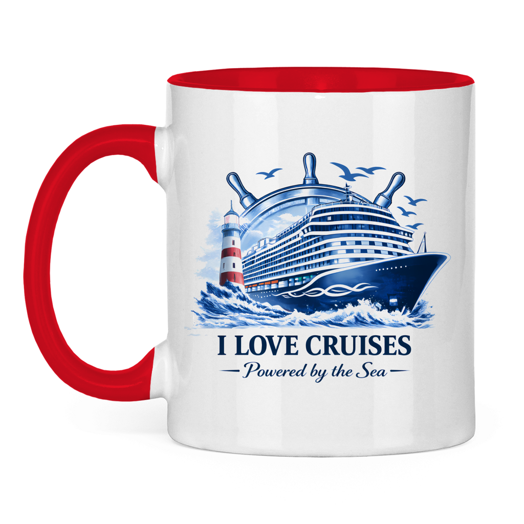 Keramik-Tasse zweifarbig   Kreuzfahrt / Cruise #708