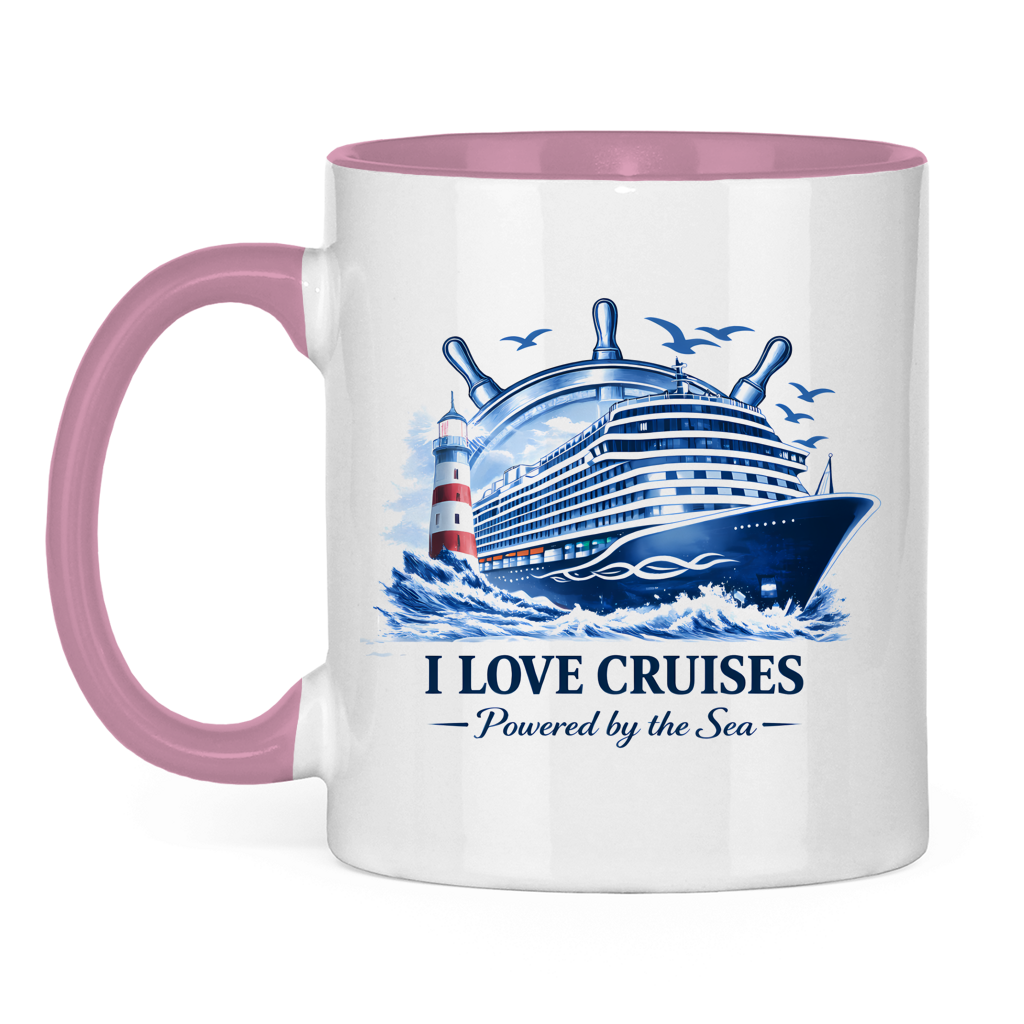 Keramik-Tasse zweifarbig   Kreuzfahrt / Cruise #708