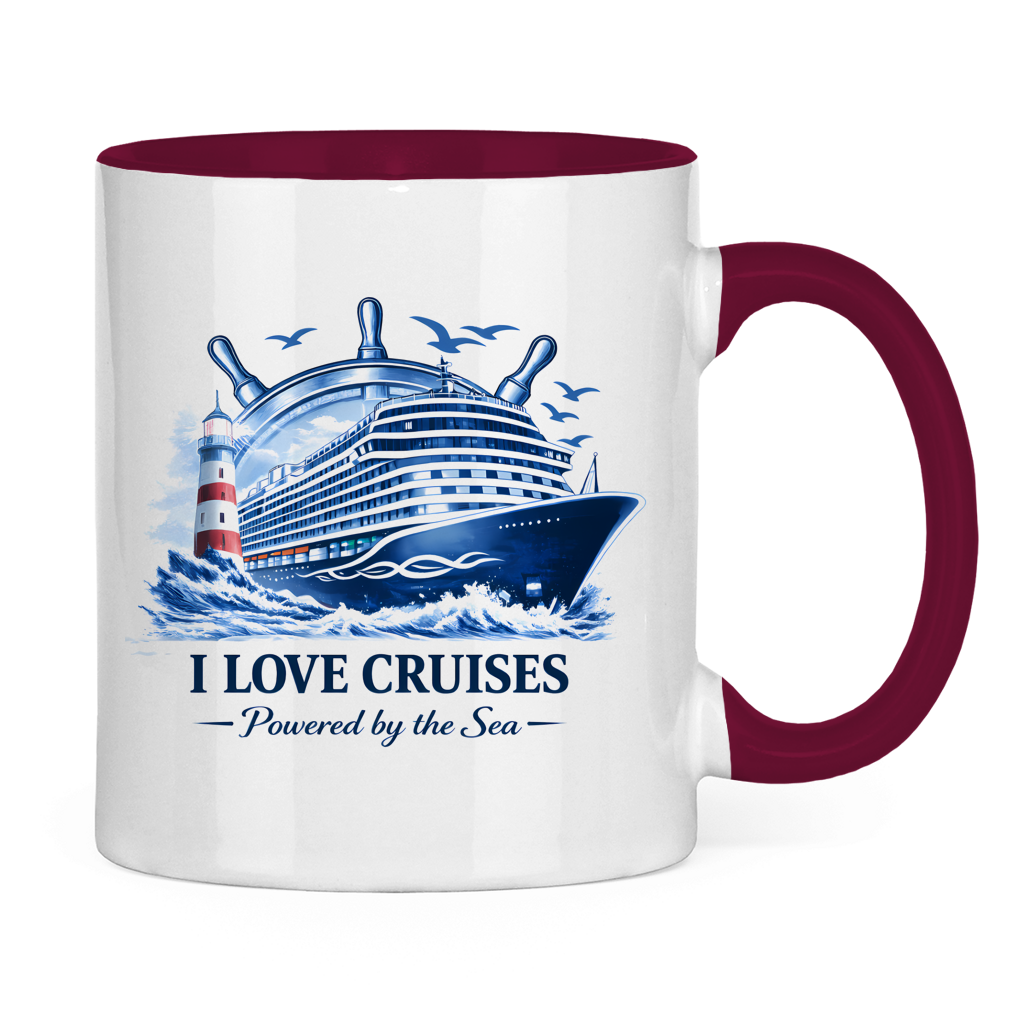 Keramik-Tasse zweifarbig   Kreuzfahrt / Cruise #708