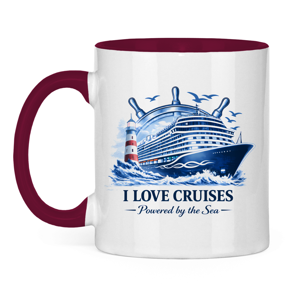 Keramik-Tasse zweifarbig   Kreuzfahrt / Cruise #708