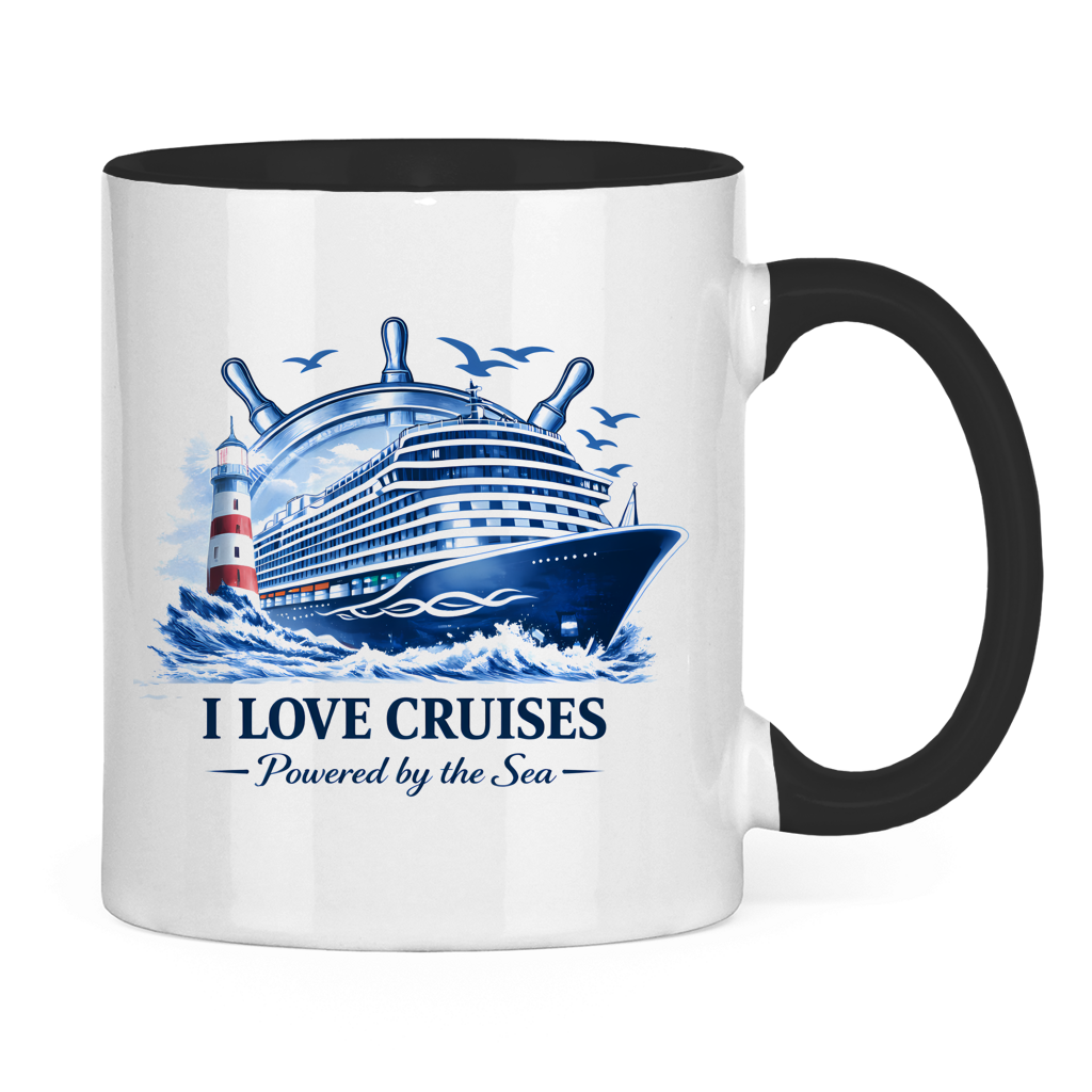 Keramik-Tasse zweifarbig   Kreuzfahrt / Cruise #708