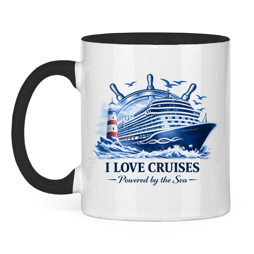 Keramik-Tasse zweifarbig   Kreuzfahrt / Cruise #708