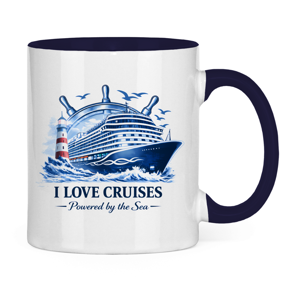 Keramik-Tasse zweifarbig   Kreuzfahrt / Cruise #708