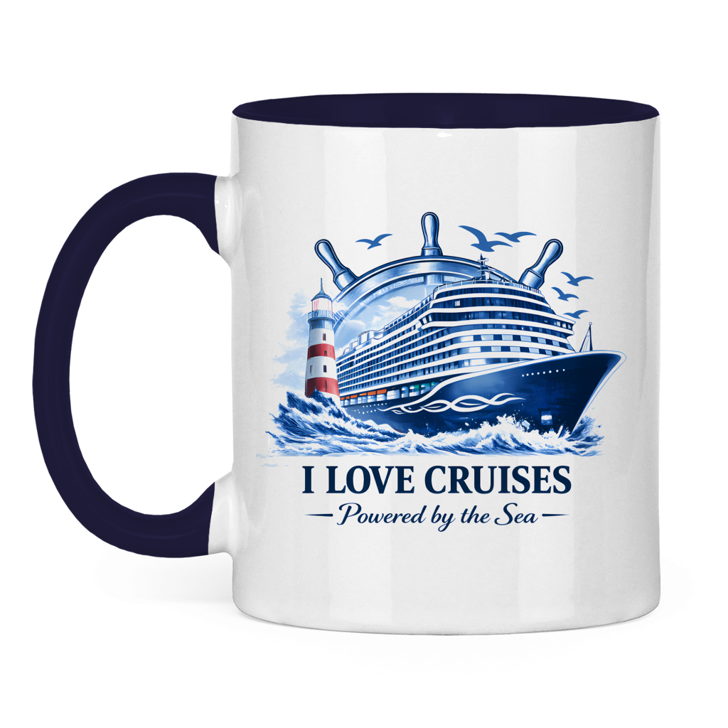 Keramik-Tasse zweifarbig   Kreuzfahrt / Cruise #708