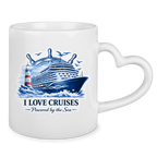 Keramik-Tasse mit Herzhenkel  Kreuzfahrt / Cruise #708
