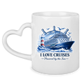 Keramik-Tasse mit Herzhenkel  Kreuzfahrt / Cruise #708