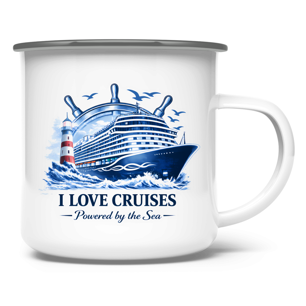 Emaille Tasse  Kreuzfahrt / Cruise #708