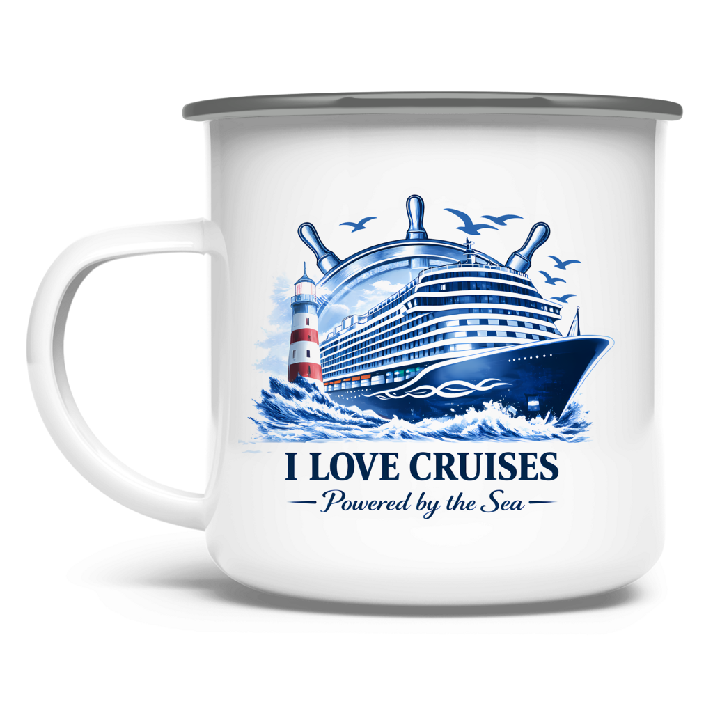 Emaille Tasse  Kreuzfahrt / Cruise #708