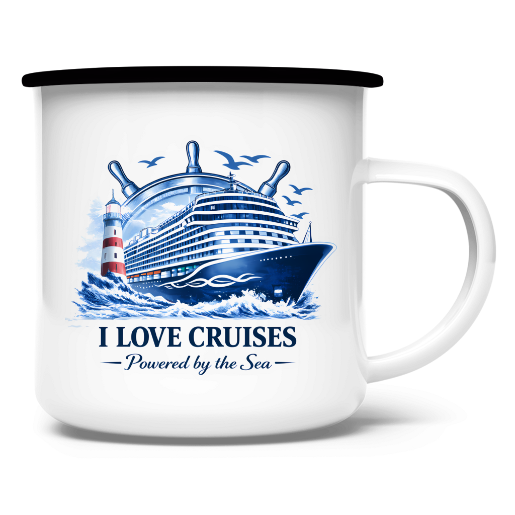 Emaille Tasse  Kreuzfahrt / Cruise #708