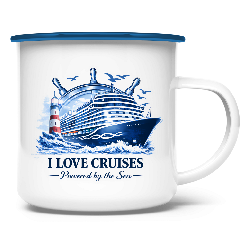 Emaille Tasse  Kreuzfahrt / Cruise #708