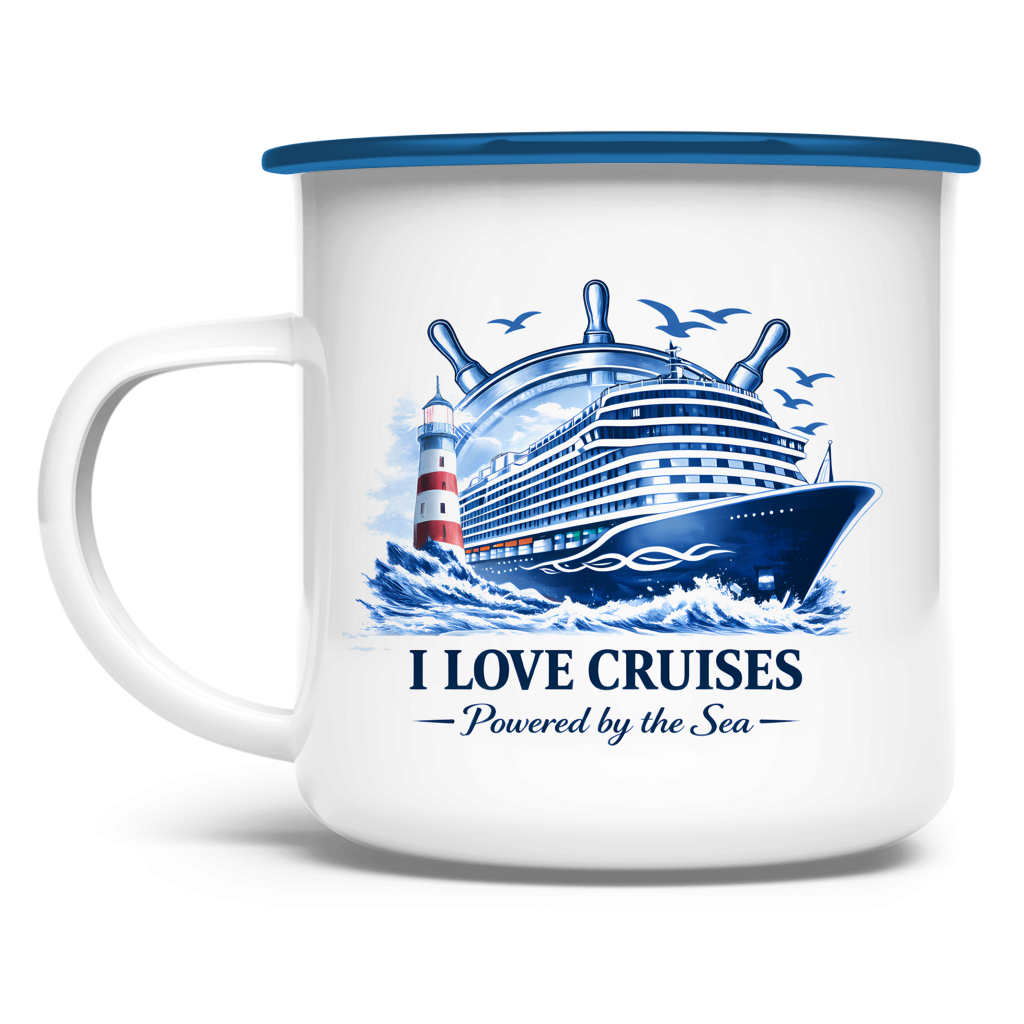Emaille Tasse  Kreuzfahrt / Cruise #708